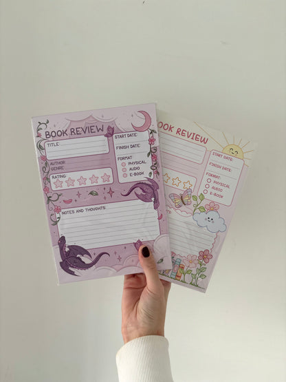 Romance Book Review Pad