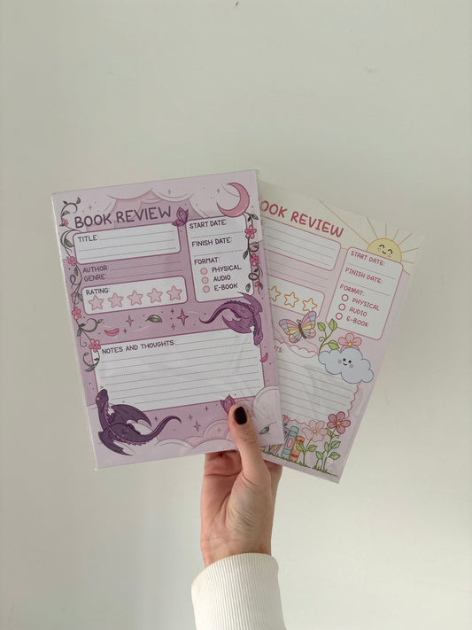 Romance Book Review Pad