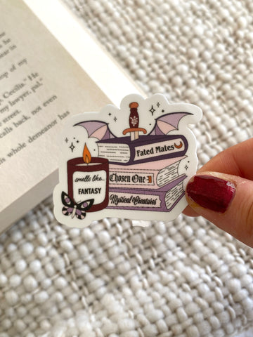 Fantasy Book Stack Sticker