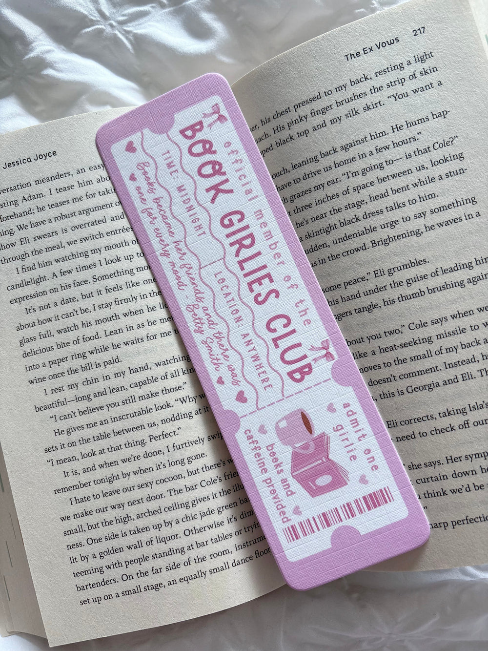 Pink Book Girlies Club Bookmark