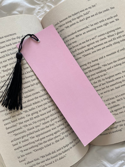 Pink/Black Tassel Book Club Bookmark