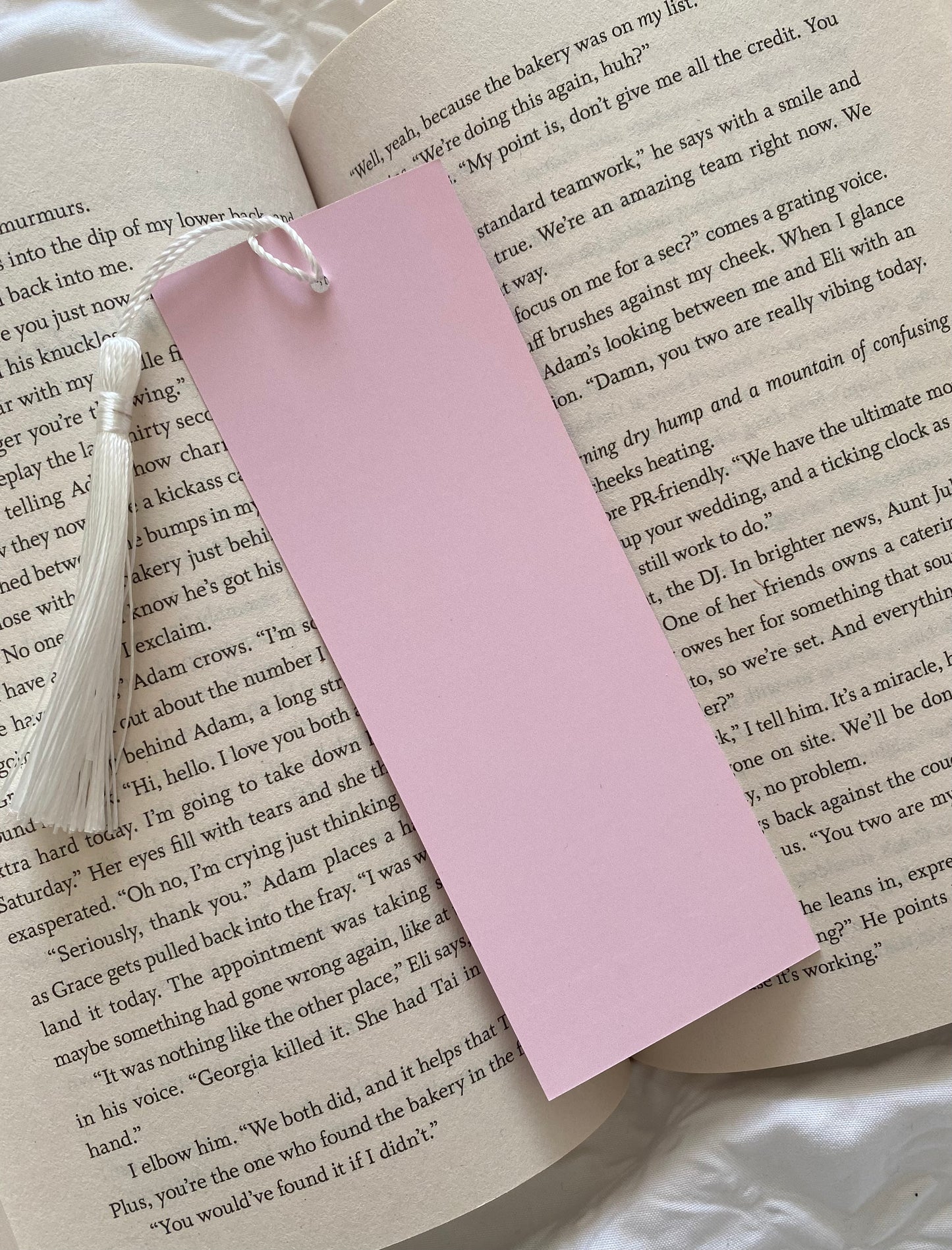 Pink Tassel Book Club Bookmark