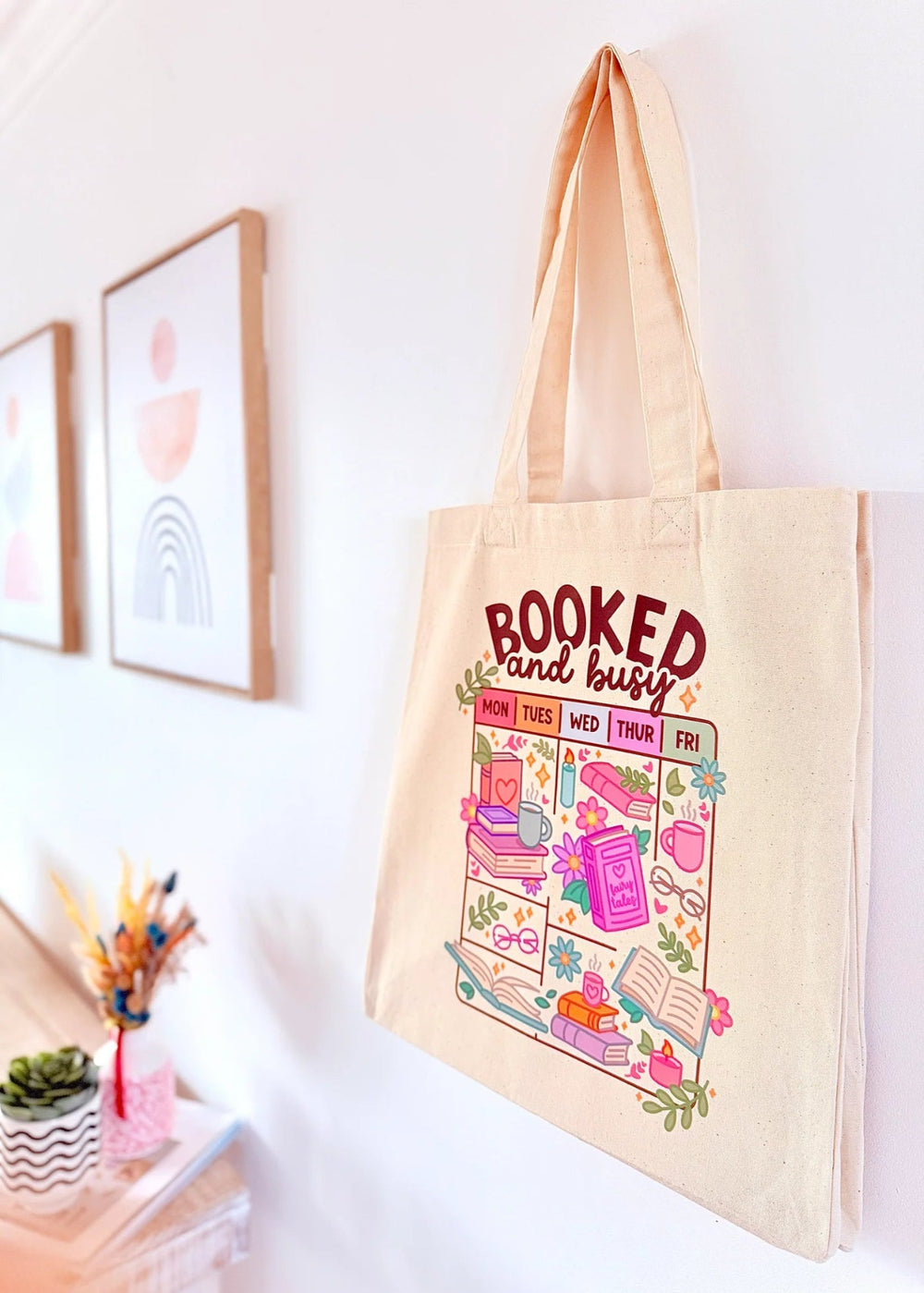 Booked & Busy Tote Bag
