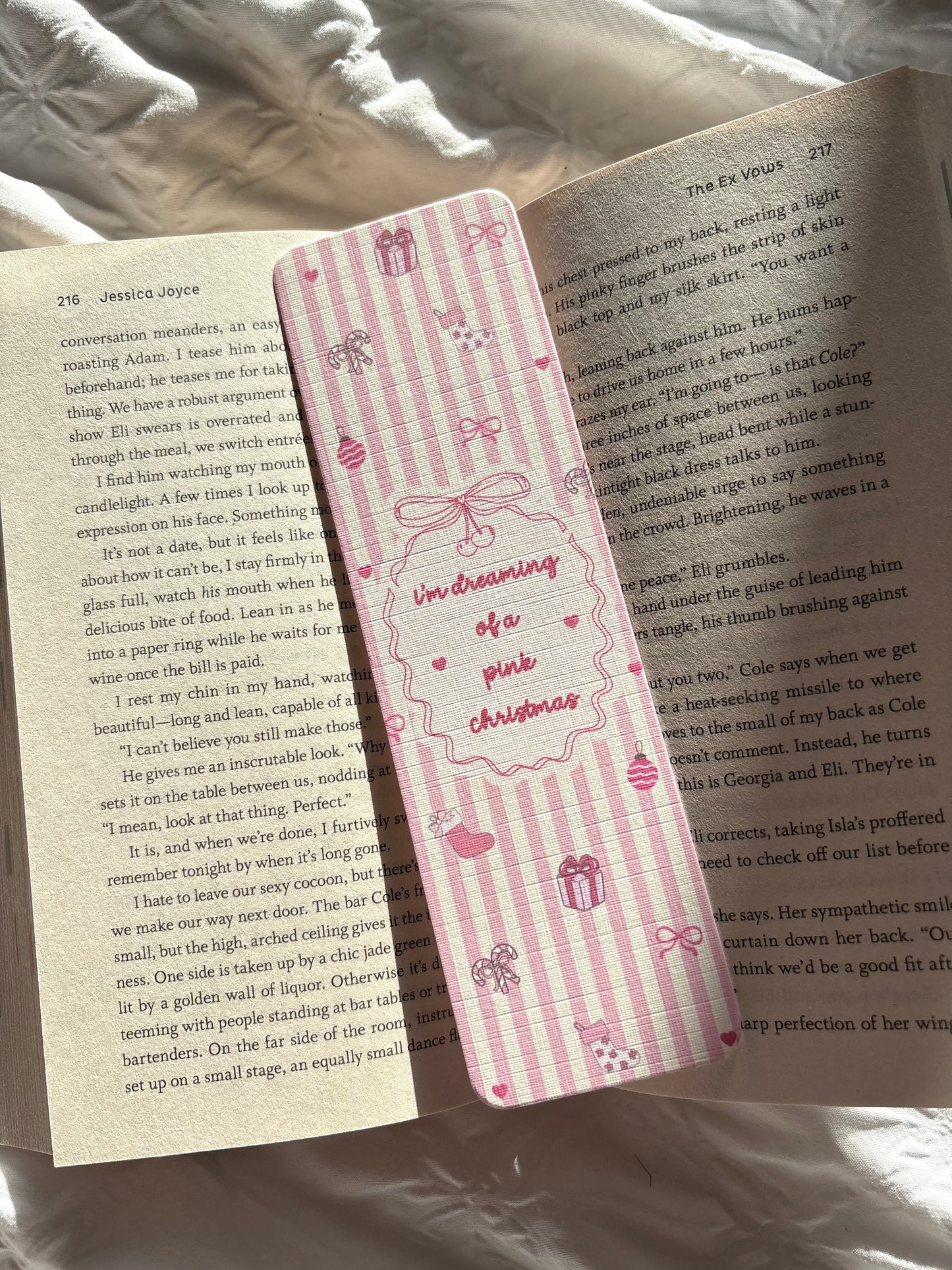 Dreaming Of A Pink Christmas Bookmark