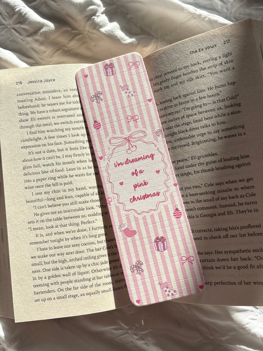 Dreaming Of A Pink Christmas Bookmark