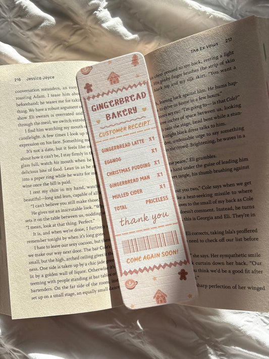 Gingerbread Receipt Bookmark