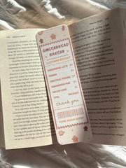 Gingerbread Receipt Bookmark